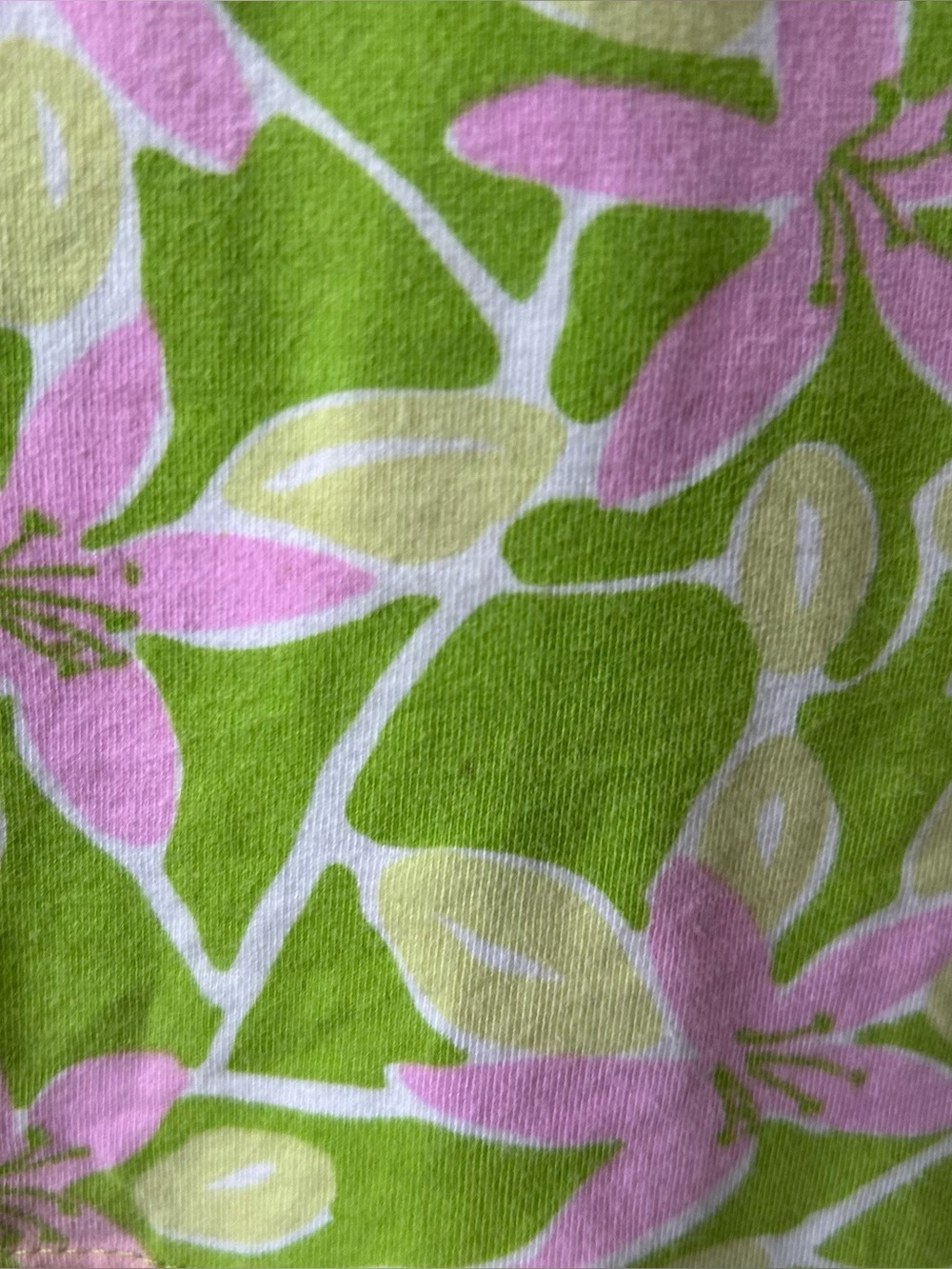 Lilly Pulitzer Vintage Cotton Maxi Skirt Floral Green Pink M - Picture 8 of 11